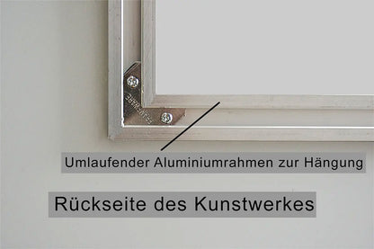 Detailansicht Rückseite Alu-Dibond zur Hängung